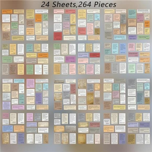Vintage Quote Sticker Pad 246 Pcs Motivational Journal Scrapbook Stickers - Picture 6 of 7